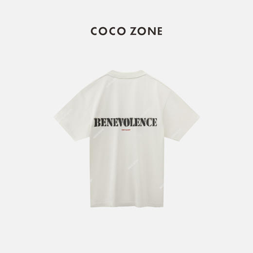 COCO ZONE"水洗工艺T”夏季复古字母印花短袖T恤时尚百搭圆领上衣CC1B1020 商品图1
