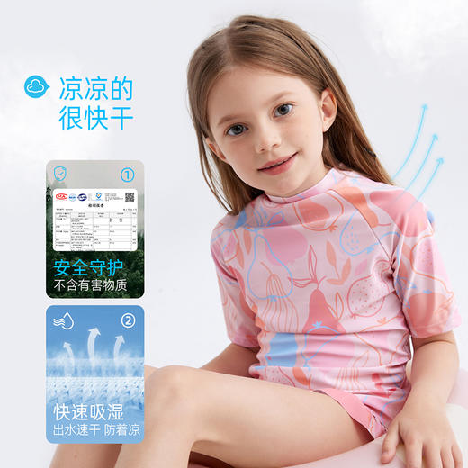 fx-【炕氯科技 凉感防晒 UPF50+】儿童趣味印花防晒泳衣 PXTZ2404 商品图4