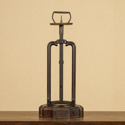 清 紫檀升降式灯台 商品图0