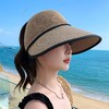 TZF-韩版夏天帽帽子新款透气空顶遮脸遮阳帽女士夏季大檐太阳帽 商品缩略图1