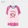美季美优女士棉莫草莓短袖套装J420303 商品缩略图1