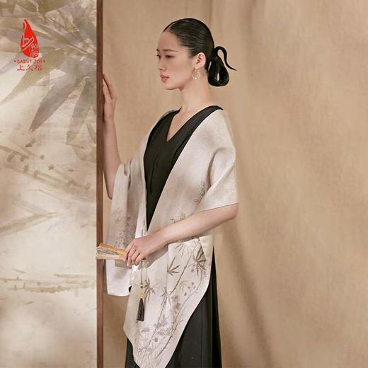 SAINTJOY/上久楷 女士宋锦双面长巾 围巾 云芝  SJ16006 商品图6
