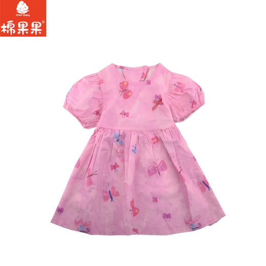 棉果果夏季新品女童女宝泡泡袖连衣裙M222701223248 商品图2