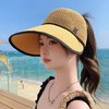 TZF-韩版夏天帽帽子新款透气空顶遮脸遮阳帽女士夏季大檐太阳帽 商品缩略图3