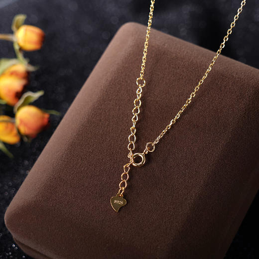 子佩集S925银【星月兔】套链项链【S15】纯银琥珀镀金蓝珀2404 商品图3