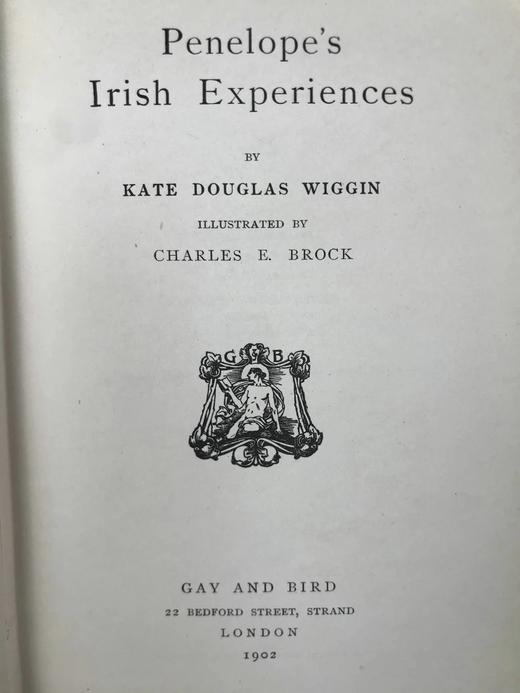 1902年 凯特·道格拉斯·威金《佩内洛普的爱尔兰经历》  C.E.布洛克数十幅插图 漆布精装32开 商品图2
