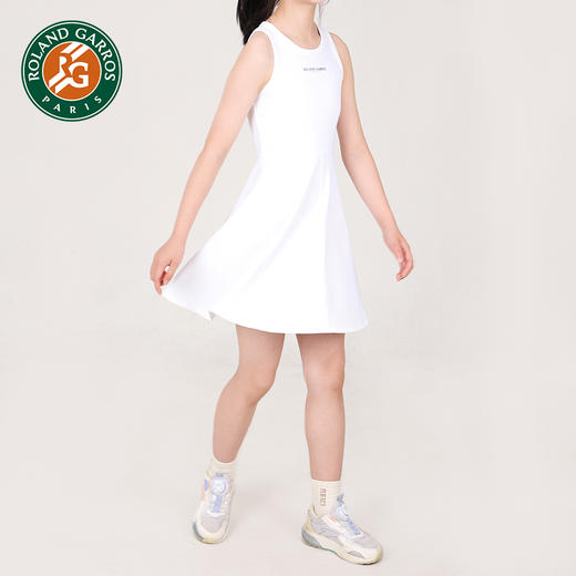 罗兰加洛斯女童连衣裙夏季儿童运动网球裙新款弹力速干透气 商品图3