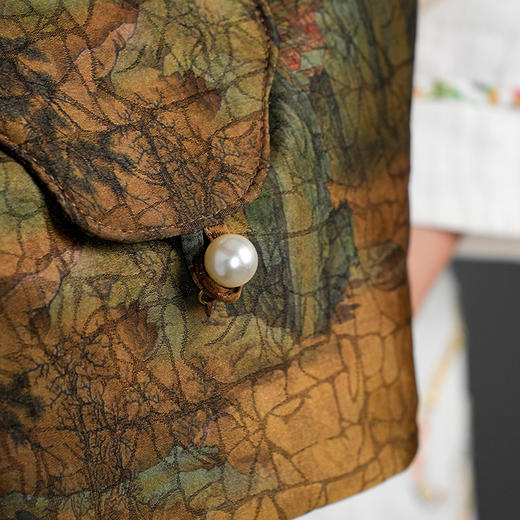 暗香疏影 千里江山茶事包 多功能手提旅行便携茶具收纳包加厚加棉带隔层布袋 商品图5