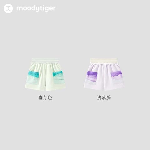 【24年夏新品】moodytiger女童24夏季新款运动短裤轻薄柔软透气百搭印花裤42211604 商品图4