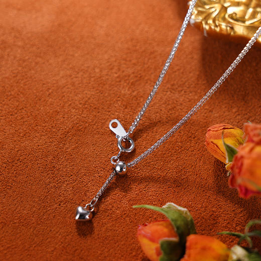 子佩集S925银【落花摇情】套链项链【D1054】纯银琥珀蓝珀2404 商品图4