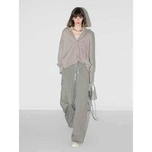 【有赞】COCOBELLA[松弛感穿搭]段彩竹节纯棉卫衣秋冬宽松休闲上衣SE3007 商品图1