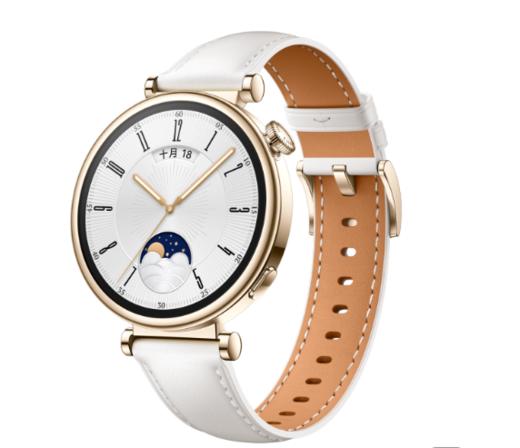 HUAWEI WATCH GT 4(41mm)凝霜白白色真皮表带 商品图0