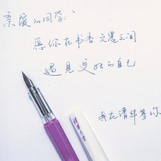 清华文创紫白配色基础款钢笔 商品图3