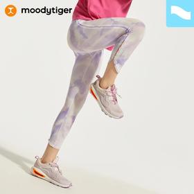 【24年夏新品】moodytiger24年夏新女童瑜伽夏季弹力扎染印花七分紧身瑜伽裤42211411