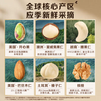 百草味本味甄果高端每日纯坚果750g30袋 开心果休闲零食送礼团购 商品图2