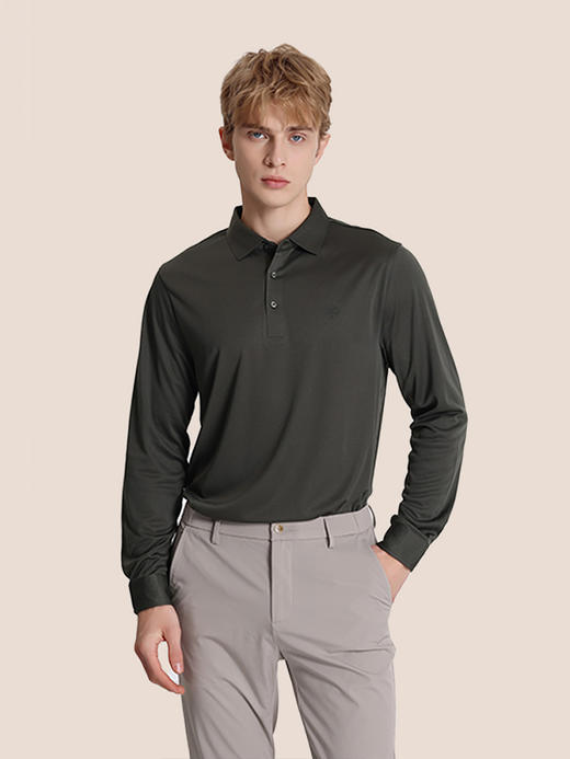 callisto绿色聚酯纤维长袖T恤 STTSL100C 商品图0