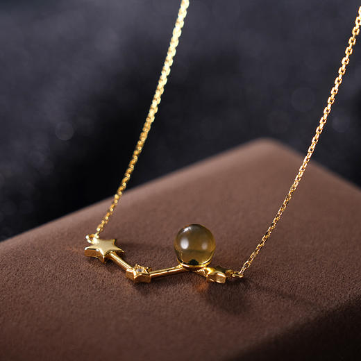 子佩集S925银【飞静】套链项链【DSD886】纯银镀金琥珀蓝珀2404 商品图1