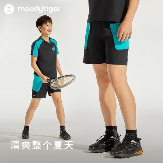 【24年夏新品】moodytiger儿童裤子24夏新款男童户外休闲透气舒适运动短裤42111603 商品图2