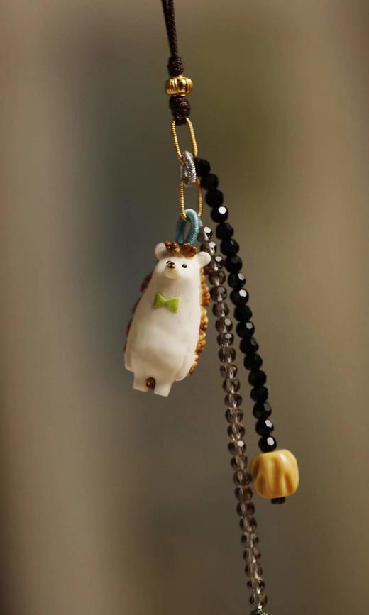 手工刺猬*橘子鹿角小挂件 商品图6