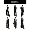 COCOBELLA静奢风肌理缎面飞片开叉阔腿裤垂坠直筒裤PA0013-2 商品缩略图2