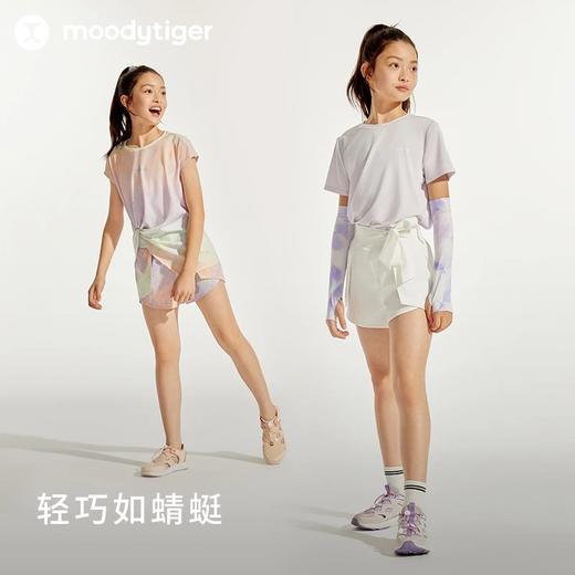 【24年夏新品】moodytiger女童运动裤24夏季新款个性印花宽松透气假两件裤子42211602 商品图2
