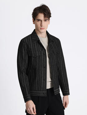 callisto黑色纯棉夹克 STFEJ099Y