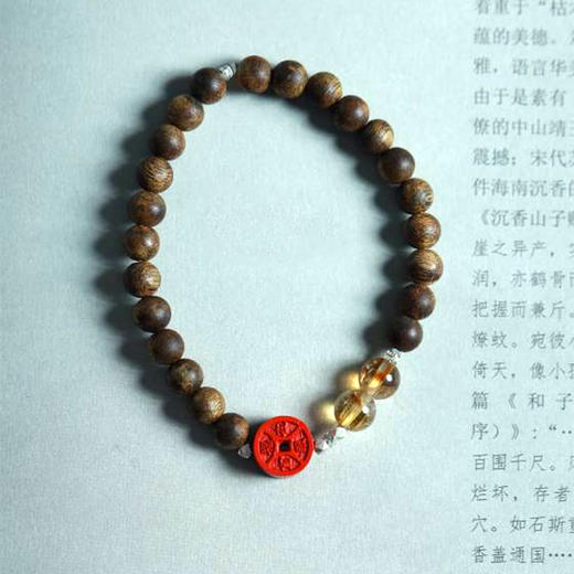 YLQN0008°绿棋楠朱砂福手串 商品图0