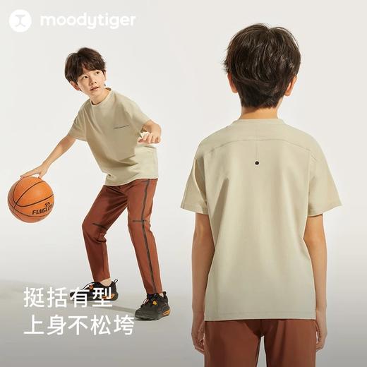【24年夏新品】moodytiger24夏新男童运动休闲夏季宽松Tech短袖T恤运动短袖42115101 商品图2