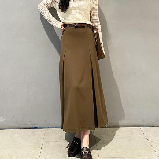 【百搭经典款】ESBACK复古半身裙高腰有垂感宽松A字挺阔版型 商品图1