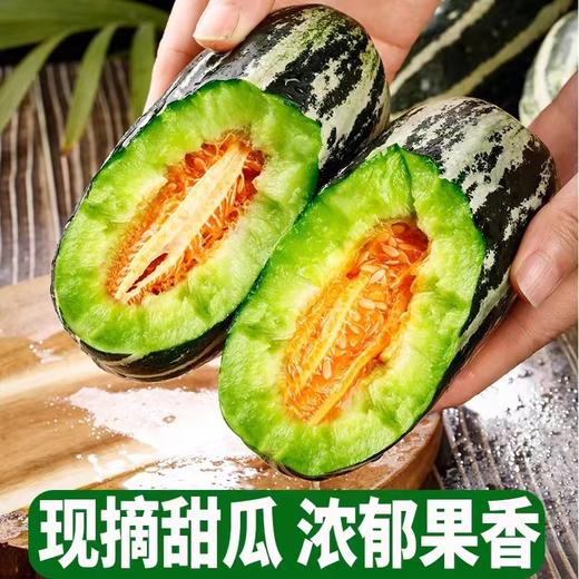 【现摘现发！山东博洋9号甜瓜】饱满脆甜，爽口多汁，脆爽多汁 一口甜到心！61号甜瓜5斤新鲜水果当季羊角蜜大果脆甜香蜜 商品图0