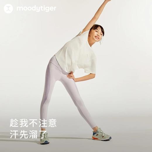 moodytiger24年夏新女童Lattice短袖夏季休闲圆领透气宽松T恤【H】 商品图1
