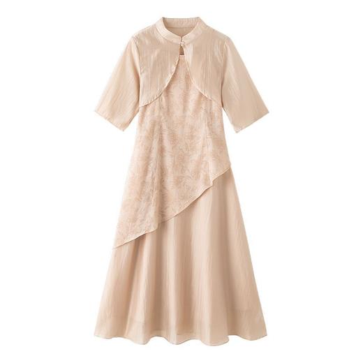 AHM-8837中国风气质连衣裙两件套夏季复古禅意改良优雅年轻旗袍套装 商品图4