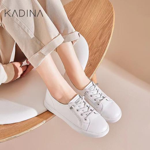 【卡迪娜】24新品舒适休闲小白鞋KC243302分享 商品图2