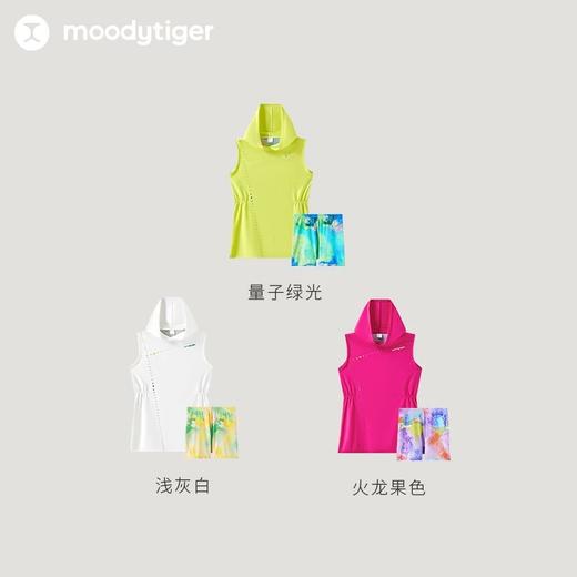 【24年夏新品】moodytiger女童连衣裙夏新款连帽针织运动背心T恤42211903 商品图4