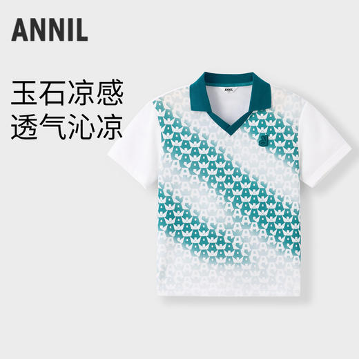 男童凉感POLO衫短袖上衣夏季新款安奈儿童装实体店同款AB421753 商品图0