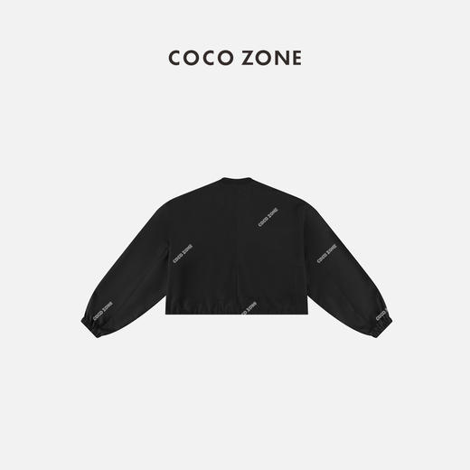 COCO ZONE短款工装长袖圆领罗纹前幅两个口袋T恤 23C19101 商品图1