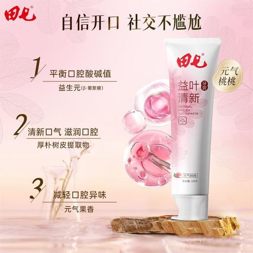 田七牙膏新品益叶清新口气清洁口腔健齿牙膏薄荷味桃桃 商品图6