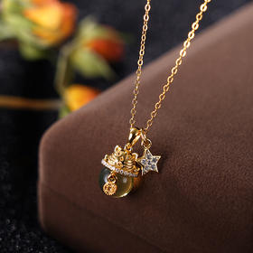 子佩集S925银【雨露浓】套链项链【DSD837】纯银镀金琥珀蓝珀2404