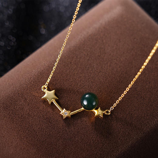 子佩集S925银【飞静】套链项链【DSD886】纯银镀金琥珀蓝珀2404 商品图2