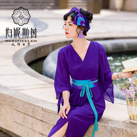 齐紫色连衣裙HJ2S85