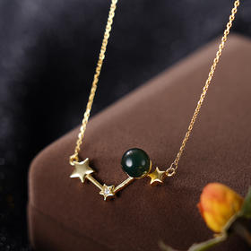 子佩集S925银【飞静】套链项链【DSD886】纯银镀金琥珀蓝珀2404