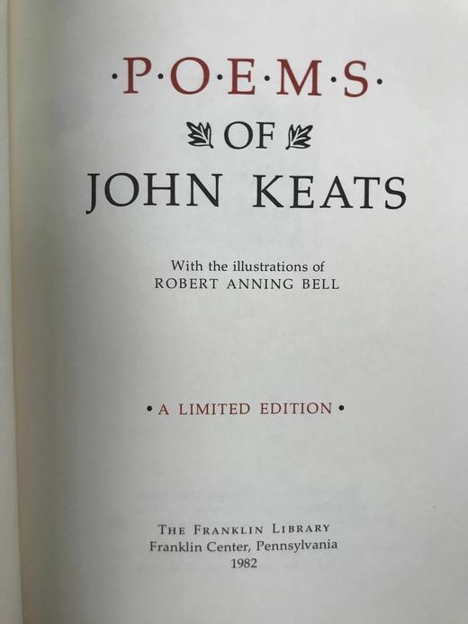 含藏书票限量版！济慈诗集 10余幅插图 豪华皮装大32开 商品图3