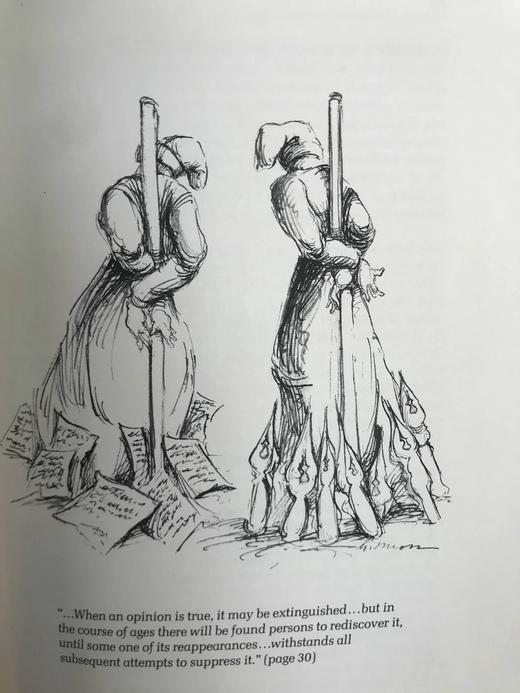 含藏书票限量版！约翰·穆勒政治文集 配多幅插图 豪华皮装18开 商品图9