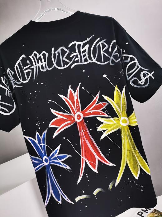 CH 2024夏新款 仿手绘满印涂鸦印花 圆领短袖T恤 Z-11633 商品图12