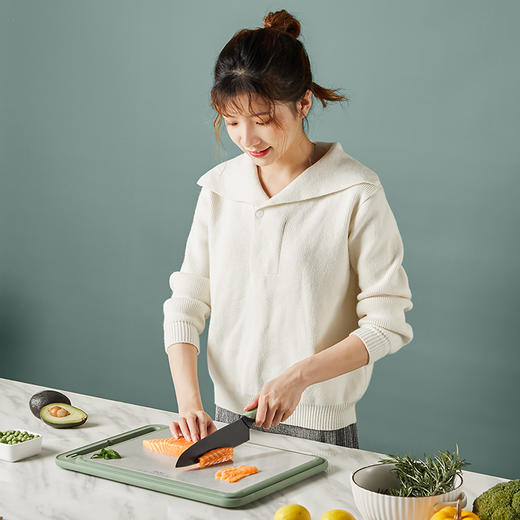 OOU O2双面抗菌防霉不锈钢菜板000043A 商品图1