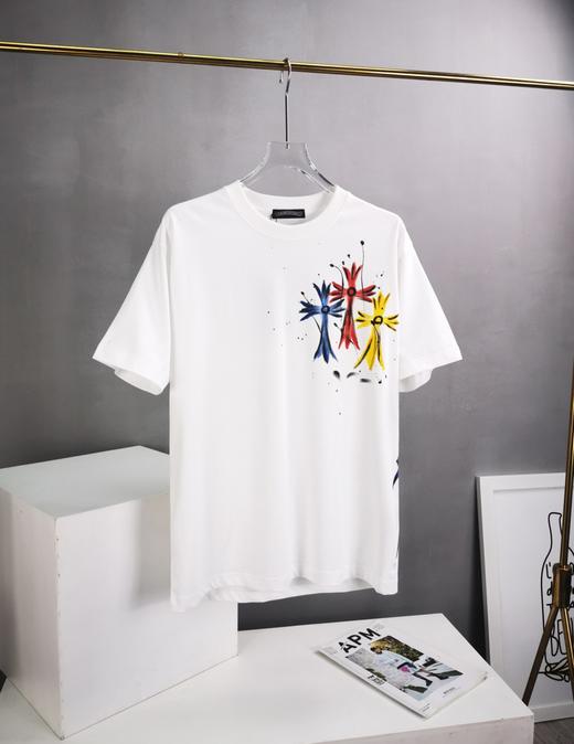 CH 2024夏新款 仿手绘满印涂鸦印花 圆领短袖T恤 Z-11633 商品图2