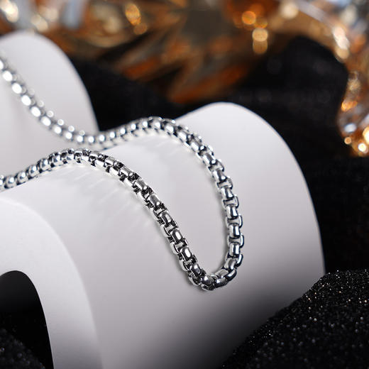 子佩集S925银【蛇骨】项链【YFXL025-24】纯银素银仿古24寸2404 商品图0