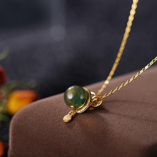 子佩集S925银【雨露浓】套链项链【DSD837】纯银镀金琥珀蓝珀2404 商品图2