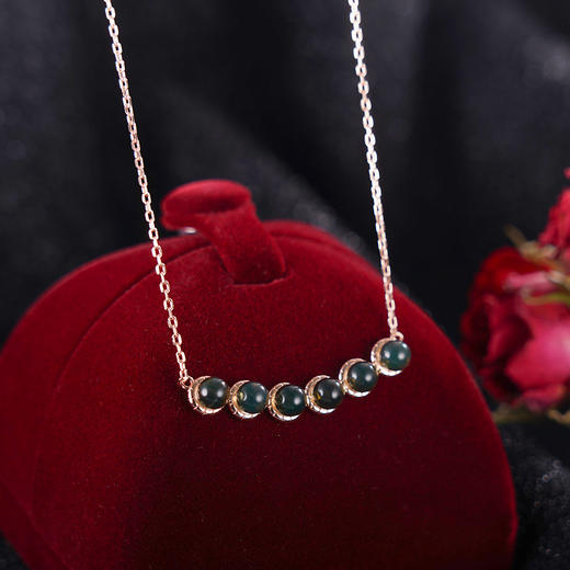 子佩集S925银【雨点波心】套链项链【D862】纯银琥珀镀金蓝珀2404 商品图8