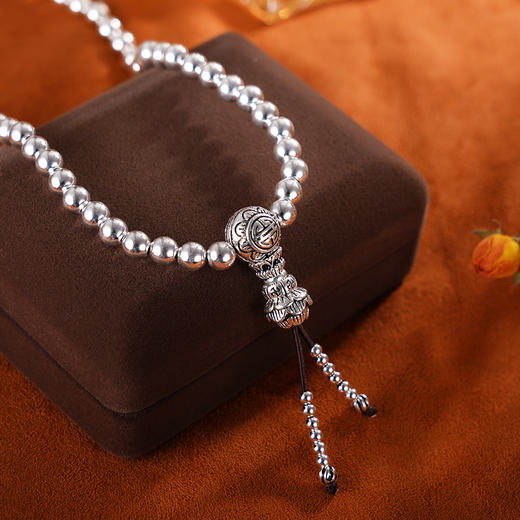 子佩集S925银佛珠长链【TSB0001-13-5MM】【TSB0001-14-6MM】纯银素银2404 商品图4